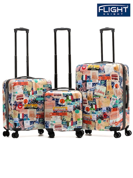 Flight Knight Hardcase Large Check in Suitcases and Cabin Case Luggage Set of 3 (932150) | £150