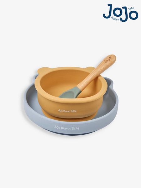 JoJo Maman Bébé Blue My First Silicone Mealtime Bear Set (932282) | £25