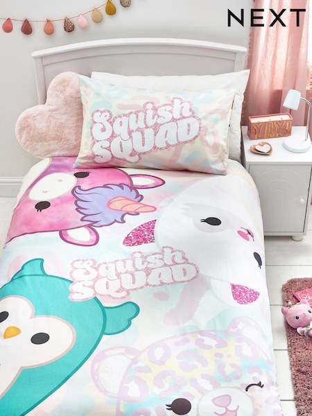 Squishmallows Pastel 100% Cotton Single Duvet Cover and Pillowcase Set (932819) | £30