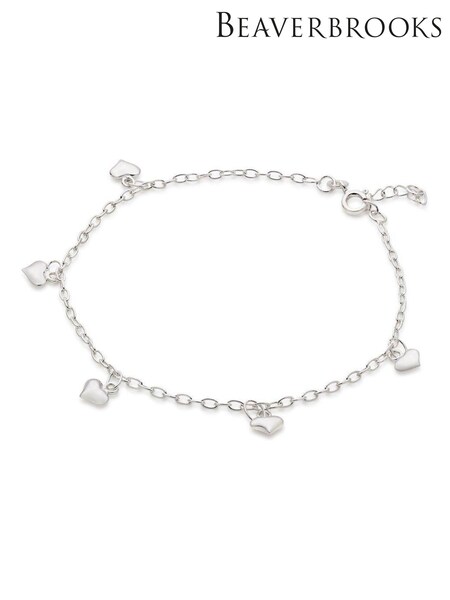 Beaverbrooks Sterling Silver Heart Anklet (934295) | £30