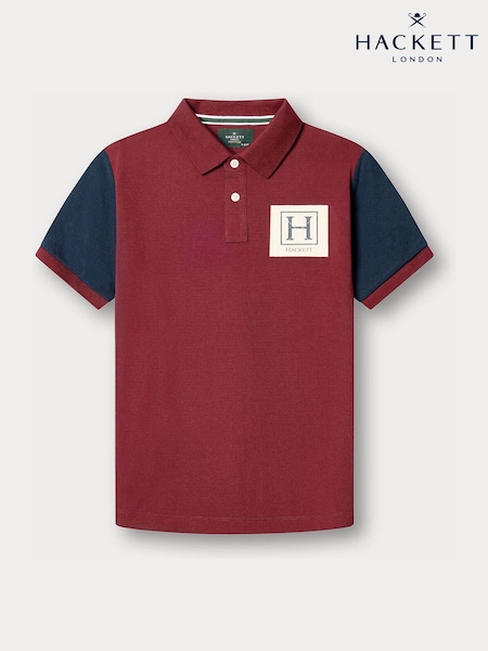 Red - Hackett Classic Fit Short Sleeve Union Jack Shirt
