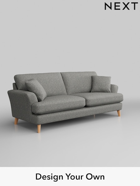 Chunky Boucle Easy Clean/Mid Grey Conway Relaxed Sit (936938) | £1,450
