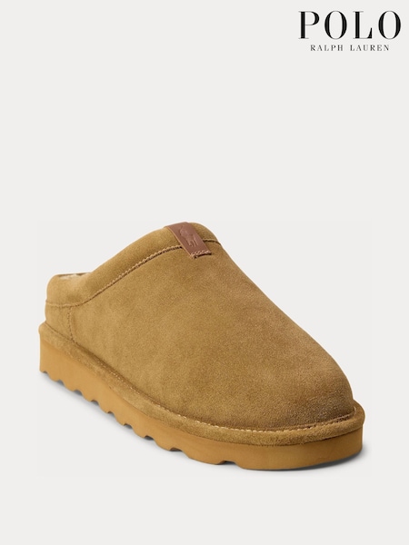 Brown - Regular Polo Ralph Lauren Reade Clog Slippers