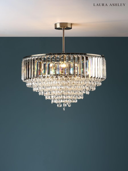Laura Ashley Brass Vienna 5 Light Flush Light (938315) | £425