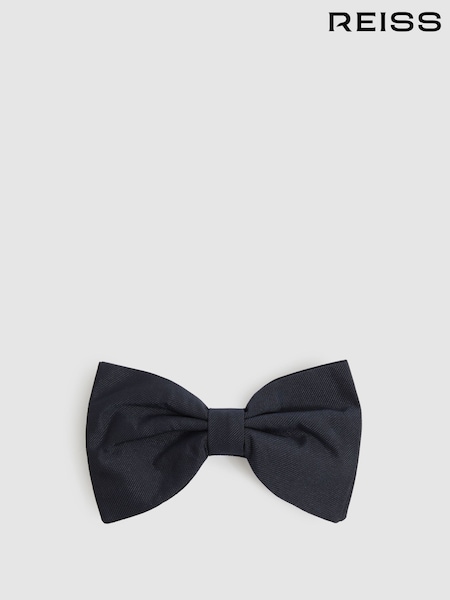 Reiss Navy Boyle Grosgrain Silk Bow Tie (939472) | £58