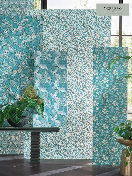 Clarke & Clarke William Morris Designs Teal Blue Willow Boughs 10.05M Wallpaper (939842) | £44