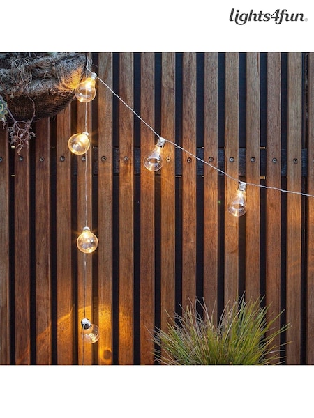 Lights4fun 10 Warm White Edison Battery Festoon Lights (940072) | £16.99