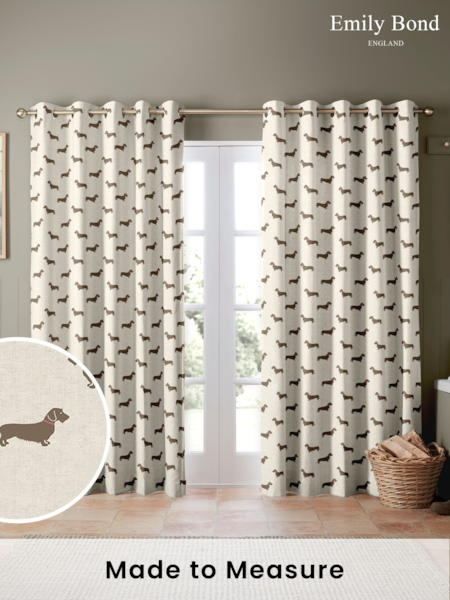 Emily Bond Natural Basil Made to Measure 100% Cotton Curtains (941142) | £91
