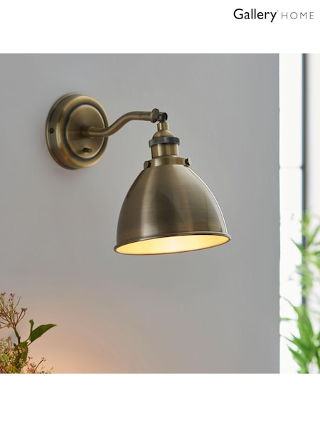 Gallery Home Antique Brass Langley Wall Light (941698) | £60