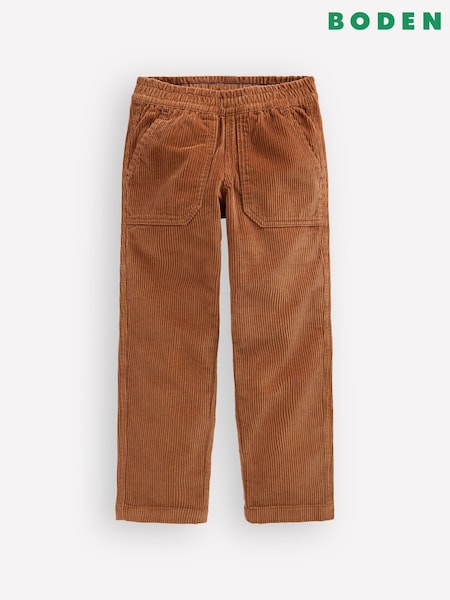 Brown - Boden Pull-on Cord Trousers