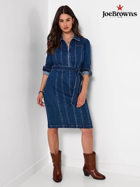 joe browns denim dress Women's Dresses KOL-5 What nail ideas go Width:E
