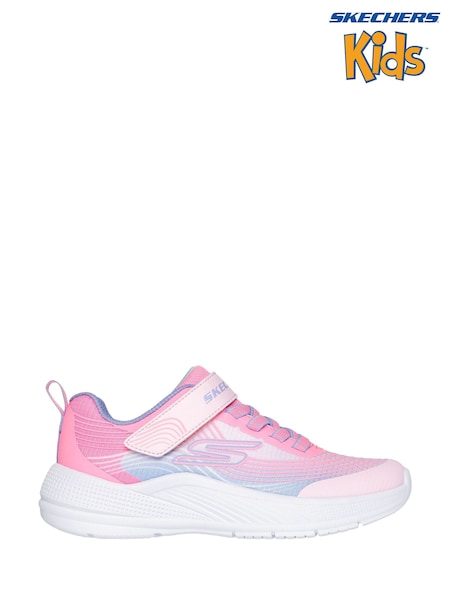 Skechers Pink/White Girls Microspec Advance Trainers (943164) | £34