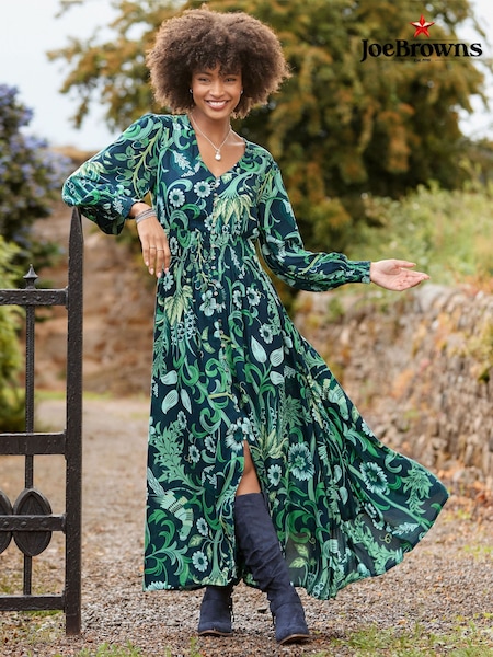 Green - Joe Browns Florence Long Sleeve Maxi Dress