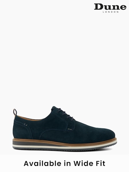 Dune London Blue Standard Fit Blaksley Plain Toe Hybrid Sole Shoes (944274) | £109