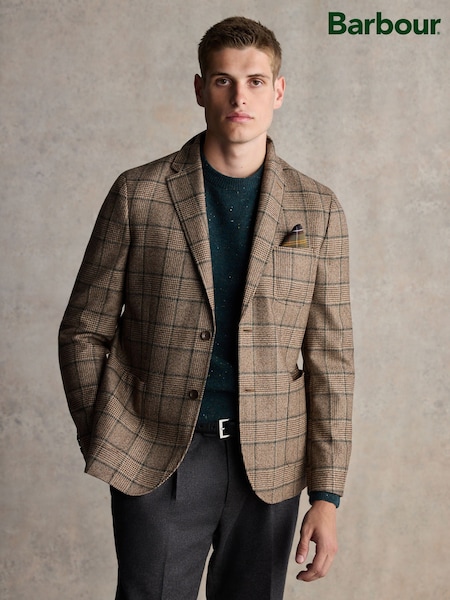 Barbour® Taupe Brown Slim Fit Blazer (944409) | £299