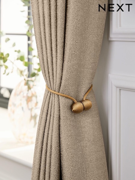 Gold Magnetic Curtain Tie Backs Set of 2 (944673) | £10