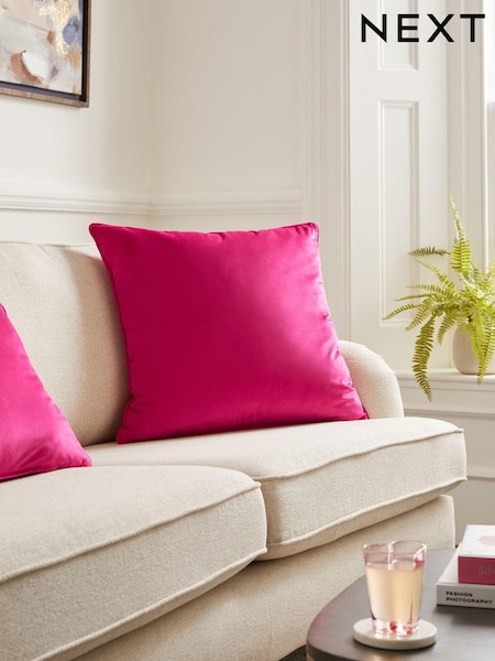 Fuchsia Pink 59 x 59cm Matte Velvet Cushion (944837) | £16