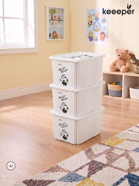 Keeeper 3 Pack 45l Minions Turning Stacking Boxes