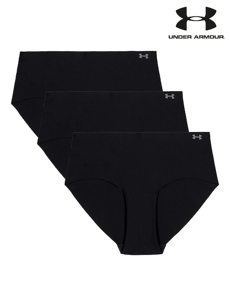 Under Armour Black No Show Pure Stretch Hipster Printed Knickers 3 Pack (945182) | £26