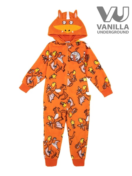 Vanilla Underground Orange Zogg Unisex Kids Fleece All-In-One (945544) | £24
