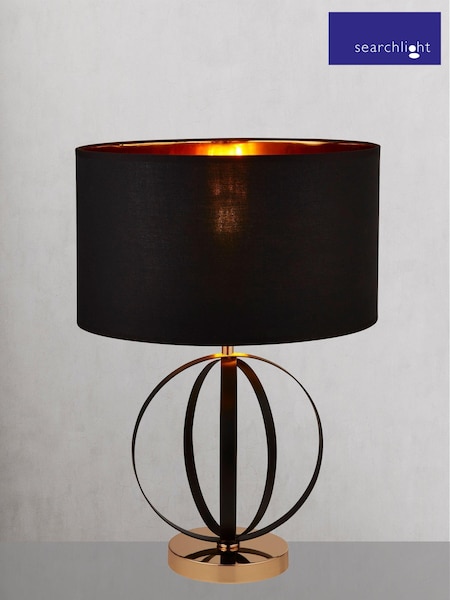 Searchlight Black/Gold Tesa Table Lamp (945917) | £75