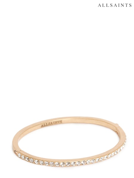 AllSaints Gold Tone Bangle Bracelet (946737) | £49