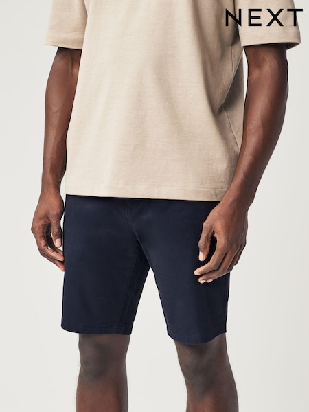 Navy Blue Skinny Fit Stretch Chinos Shorts (947405) | £20
