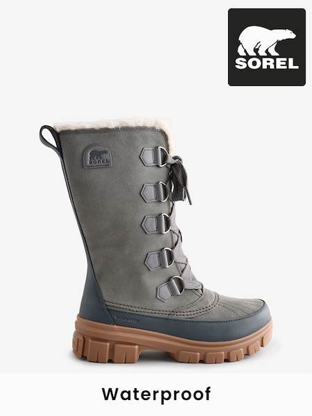Sorel Grey Waterproof Suede Torino Tall Boots (948151) | £165