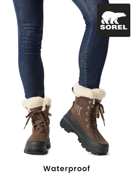 Sorel Brown Waterproof Suede Torino Parc Boots (948266) | £180