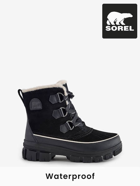 Sorel Torino Waterproof Suede Insultaed Lined Black Snow Boots (948333) | £150