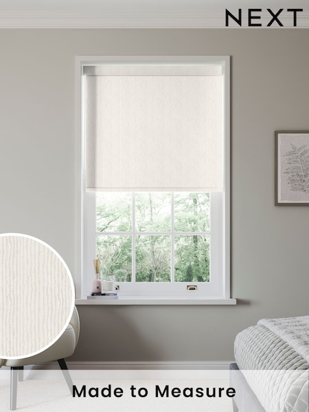 Ice White Devon Made to Measure Blackout Roller Blind (948753) | £63