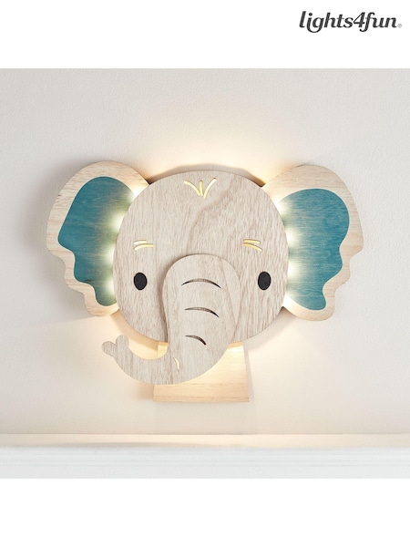 Lights4fun Elephant Children's Wall Light (949604) | £29.99