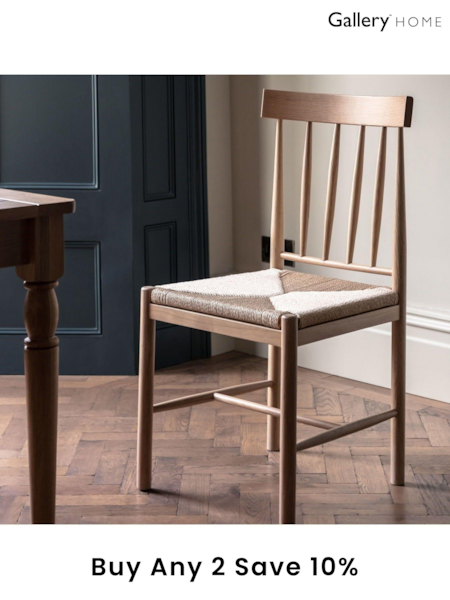 Gallery Home Natural Leroy Dining Chair Set of 2 (950316) | £478
