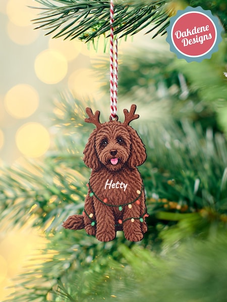 Personalised Christmas Cockapoo Decoration By Oakdene