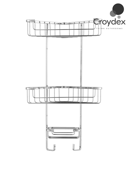CROYDEX Three Tier Corner Basket Chrome (952628) | £52