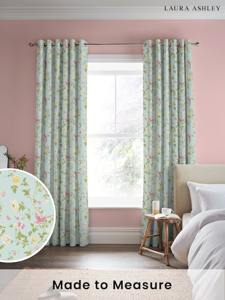 Laura Ashley Duck Egg Summer Palace Made to Measure 100% Cotton Curtains (953893) | £100