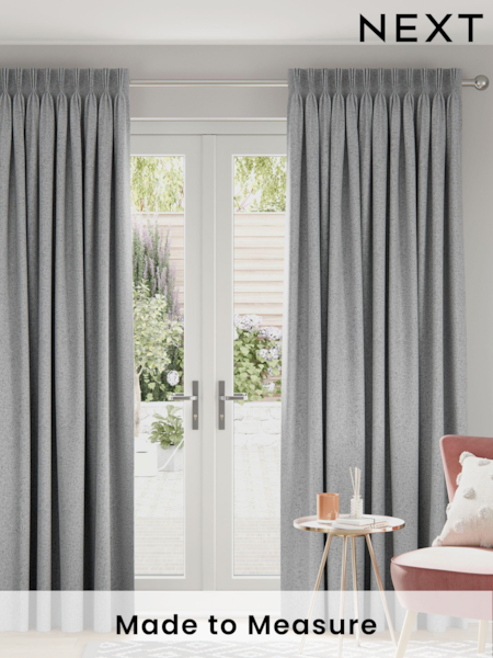 Grey Soft Marl Made to Measure Curtains (953983) | £82