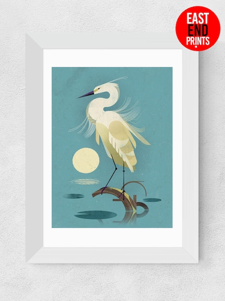 East End Prints Brown Little Egret Print by Dieter Braun (954031) | £50 - £130