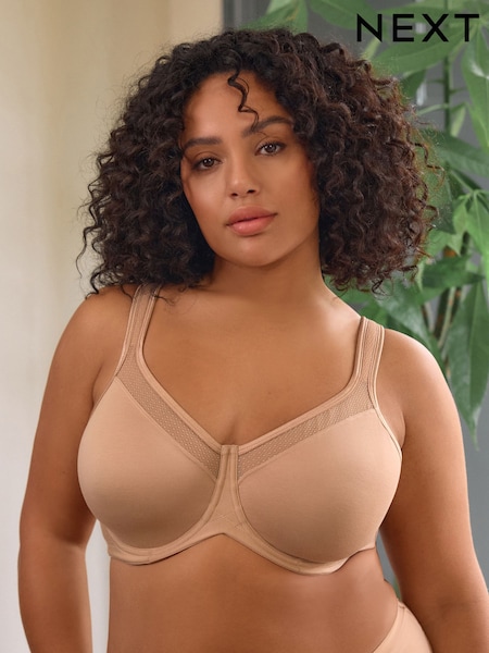 Praline Nude F-K Ultimate Support Cotton Minimiser Padded Strap Bra (954096) | £28