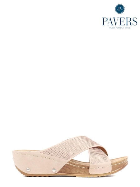 Pavers Pink Heeled Mule Sandals (954468) | £30