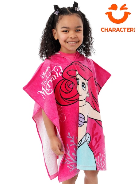 Character Pink Little Mermaid 100% Cotton Poncho (955704) | £17