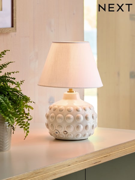 White Bibury Small Rechargeable Wireless Table Lamp (956214) | £38