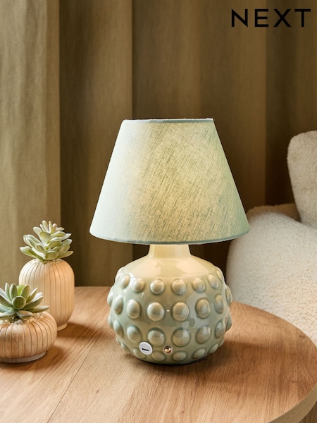 Sage Green Bibury Small Rechargeable Wireless Table Lamp (956317) | £38