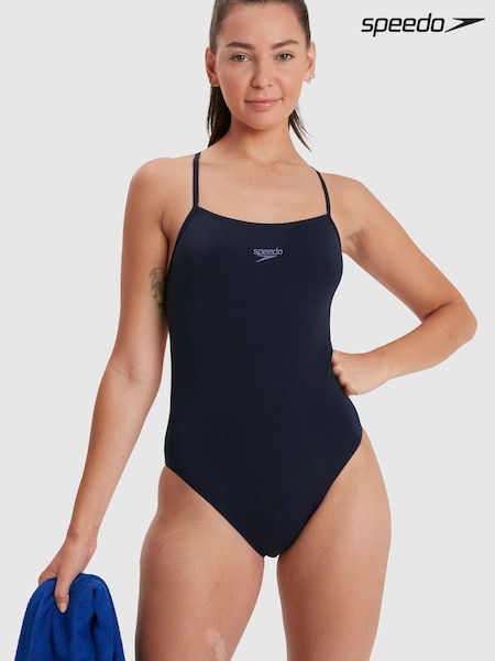 Speedo Blue Womens Endurance+ Thin Strap Swimsuit (956759) | £31