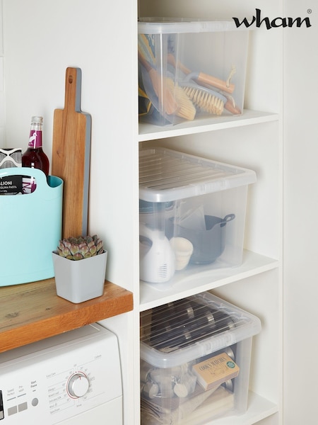 Wham Set of 3 Clear Crystal 30L Boxes (957225) | £24