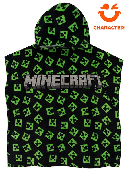 Character Green Minecraft Creeper Swim & Beach Towel 100% Cotton Poncho (957730) | £17