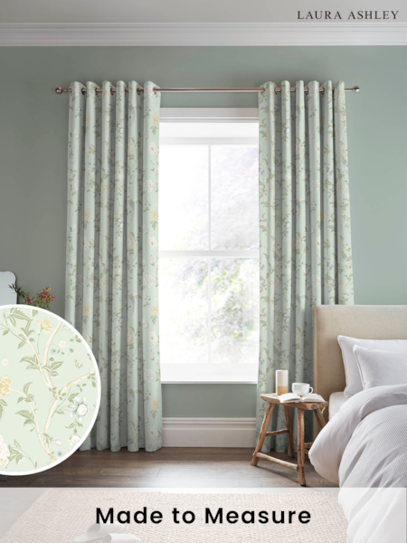Laura Ashley Eau De Nil 100% Cotton Summer Palace Made to Measure Curtains (959287) | £91