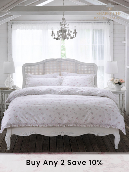 Shabby Chic by Rachel Ashwell® White Juni Rattan Bed (959346) | £1,100 - £1,300