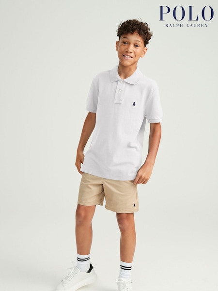 Polo Ralph Lauren White Boys Logo Polo Shirt (961482) | £65 - £75