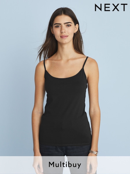 Black Thin Strap Vest (961513) | £6.50